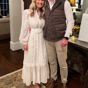 White Elliat long sleeve dress